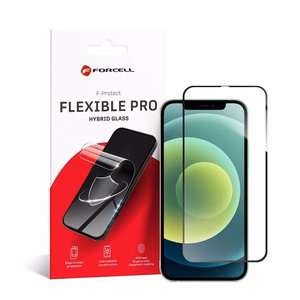 Hybrid glass to iPhone 12 / 12 PRO Forcell Flexible 5D black