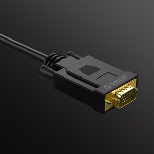 Orico XD-DITV DVI 24+1–VGA, Full HD-kaapeli, 5 m – musta