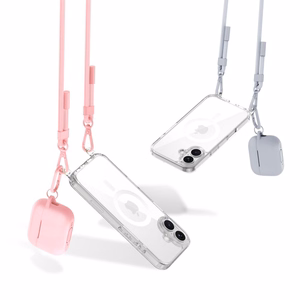 Tech-Protect FlexAir Chain MagSafe Suojakuori iPhone 16 Harmaa & Vaaleanpunainen