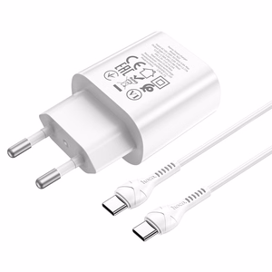 Charger Hoco N22 25W USB-C + USB-C to USB-C cable 1.0m white