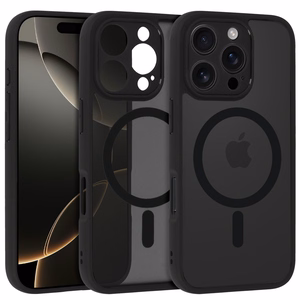 Full Matte Mag Cover iPhone 16 Pro Max:lle musta