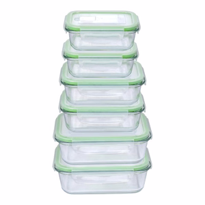 Alpina kannellisten lasisten elintarvikeastioiden sarja, 370 / 640 / 1050 ml, 6 kpl