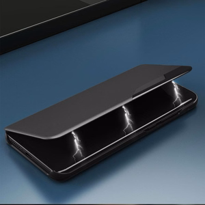 Eco Leather View Case tyylikäs kotelo, jossa on läppä ja jalusta toiminto Samsung Galaxy A73 punainen