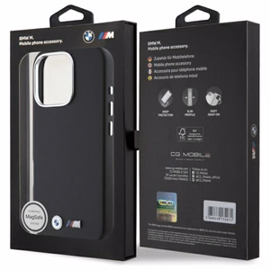 BMW M Smooth Full Wrapped Metal MagSafe Suojakuori iPhone 16 Pro Max:lle - Musta