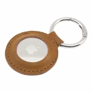 FIXED FIXWAT-C2-BRW – aidosta naudannahasta valmistettu kotelo Apple AirTagille, ruskea