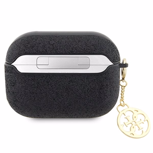 Guess GUAP2GLGSHK AirPods Pro 2 cover black/black Glitter Flake 4G Charm