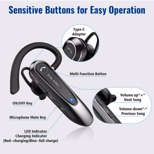 Blavec Bluetooth Headset Adventure 5 Multipoint (BHAD5-B) musta