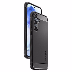 Spigen Rugged Armor suojakuori laitteelle Samsung Galaxy A55 5G, mattamusta