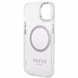 Guess GUHMP14SHTRMS iPhone 14 6.1" hopea/hopea kova kotelo metalli Outline Magsafe