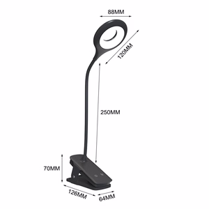 Mini Wozinsky langaton LED-lukuvalo klipsillä + USB-C kaapeli - musta