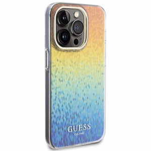 GUESS GUHCP14LHDECMI IML Faceted Mirror Disco Iridescent -suojakuori iPhone 14 Prolle - monivärinen