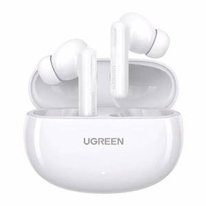 Ugreen HiTune T6 -langattomat kuulokkeet ANC-toiminnolla + USB-A - USB-C -kaapeli, valkoinen