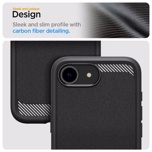 Spigen Rugged Armor MagSafe case for iPhone 16e / 17e - black