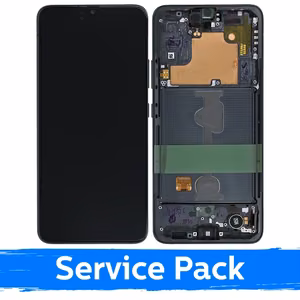 LCD-näyttö yhteensopiva Samsung A908 A90 5G 2019 musta kehyksellä (Service Pack)
