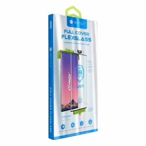 5D Full Glue Hybrid Glass for Samsung S22 ULTRA Bestsuit Flexible (Hot Bending) (Fingerprint Reader Compatible) black