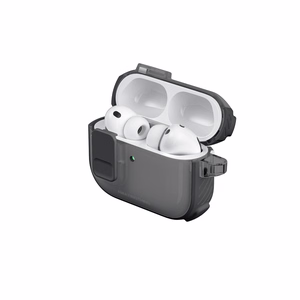 AmazingThing Titan Pro Mag Case Clear Suojakuori AirPods Pro 3 -kuulokkeille - musta