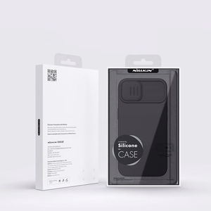 Nillkin CamShield Silky Silikonikotelo iPhone 14 Plus kotelo kameran suojus vihreä