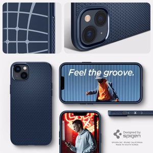 Spigen Liquid Air -kotelo iPhone 14 Plus -puhelimelle - sininen