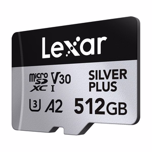 Lexar High-Performance Silver Plus microSDXC -muistikortti 512 GB + sovitin
