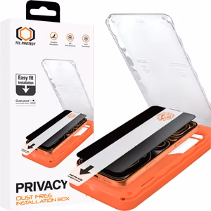 Tel Protect Dust-Free Easy Fit Privacy Titan Tempered Glass for Iphone 17 Pro Max black