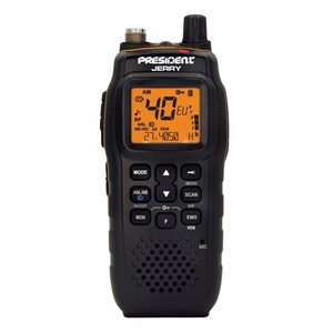 President Jerry ASC AM/FM kannettava CB-radio musta
