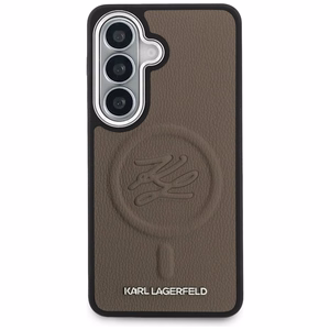 Karl Lagerfeld Suojakuori Embossed Ring Initials MagSafe Samsung Galaxy S26:lle ruskea