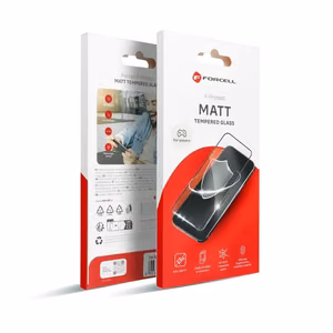 Karkaistu lasi iPhone 12 / 12 PRO:lle Forcell Matt Glass musta