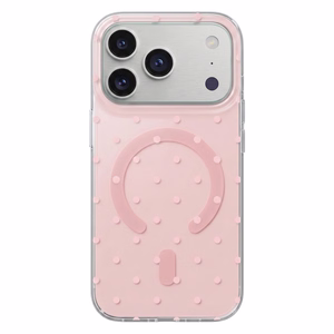 Bubble Dots Mag suojakuori iPhone 17 Pro 6,3" / 18 Pro 6,3":lle, vaaleanpunainen
