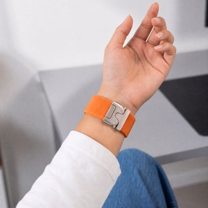 Tech-Protect Nylon Clasp -ranneke mallille Samsung Galaxy Watch Ultra 47 mm – oranssi