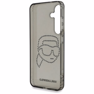 Karl Lagerfeld Rhinestones Karl Head Logo Alkuperäinen Pussi Samsung Galaxy S25:lle Musta