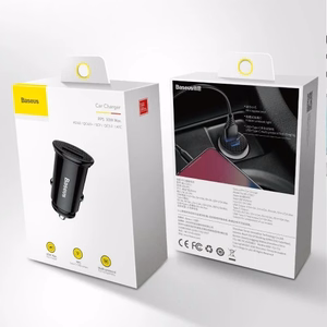Baseus Circular PPS älykäs autolaturi USB QC 4.0 ja USB-C PD 3.0 SCP -porteilla, musta (CCALL-YS01)