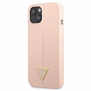 Guess GUHCP13SSLTGP iPhone 13 mini 5.4" vaaleanpunainen/vaaleanpunainen kovakotelo Silikoni kolmio