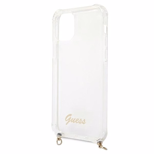 Guess GUHCP12MKC4GSGO iPhone 12/12 Pro 6.1" Transparent hard case 4G Gold Chain