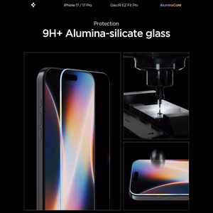 Spigen Glas.TR EZ Fit Pro Karkaistu lasi iPhone 16 Pro / 17 / 17 Pro:lle - läpinäkyvä