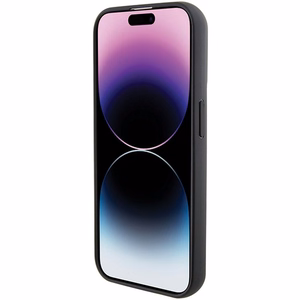 Karl Lagerfeld Gripstand Saffiano Choupette Pins case for iPhone 14 Pro Max - black