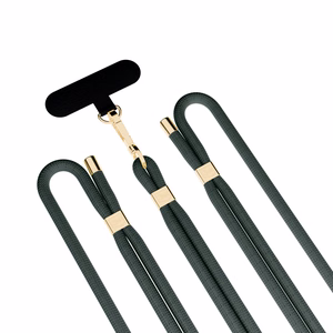 3mk EasyClip Elite puhelimen kaulahihna, Evergreen (kultaiset osat)