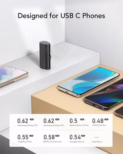 Ulkoinen akku Veger PlugOn (W0556/V0556) PD QC3.0 3A 20W 5000 mAh sisäänrakennetulla Type C -liittimellä musta