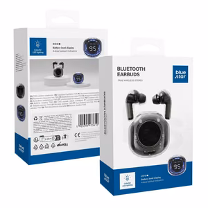 Wireless earbuds BLUE STAR AirCrystal TX1 TWS black
