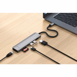 Adapter HUB 7in1 USB C Satechi Slim ST-P7SM space gray