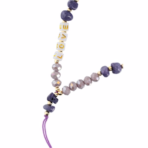 LOVE Puhelimen nauha / narun pituus 44 cm (22 cm silmukassa) / käteen - violetti