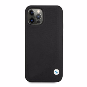 BMW Nahka Deboss kotelo iPhone 12 Pro Max - musta