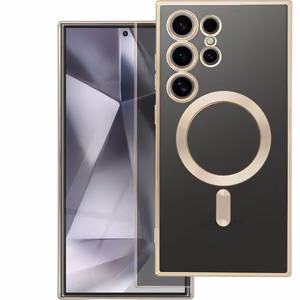 Suojakuori Samsung S25 FE:lle Electro Mag Cover yhteensopiva MagSafen kanssa kultainen