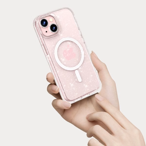 Tech-Protect FlexAir Hybrid MagSafe iPhone 15 Suojakuori - läpinäkyvä glitter