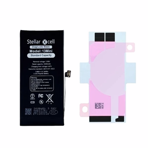 StellarXcell Diagnostic -akku Apple iPhone 13 mini -puhelimeen, 2410 mAh (vakiokapasiteetti + laadukas BMS-kopio)