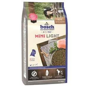 Bosch Mini Light – kevyt pienten rotujen koirien kuivaruoka, 2,5 kg