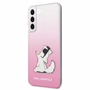 Karl Lagerfeld Choupette Syö tapauksessa Samsung Galaxy S22+ - vaaleanpunainen