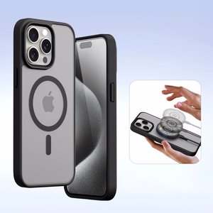 Dux Ducis Lawa Nahkainen Suojakuori iPhone 15 Pro:lle - musta