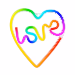 Neon LED RGB LOVE IN HEART FLRN02 + kaukosäädin Forever Light