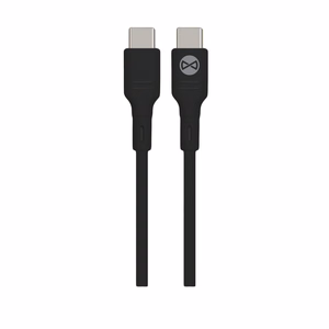 Forever CC-06 PD QC autolaturi 1x USB-C 1x USB 20W musta + USB-C - USB-C -kaapeli 60W