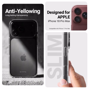 Crong Clear Cover läpinäkyvä kotelo iPhone 18 Pro Max / 17 Pro Max -mallille